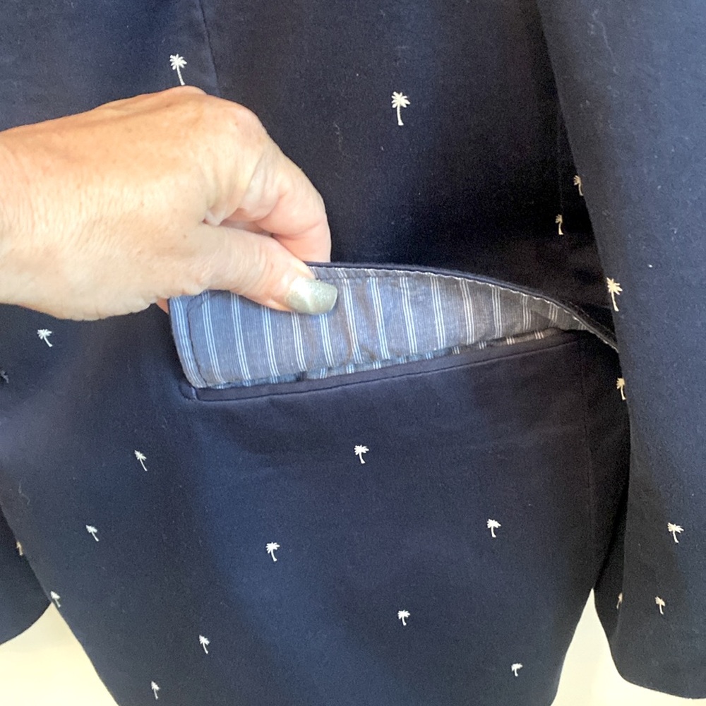 Oak Hill • Palm Print Cotton Sport Coat - Picture 10 of 14